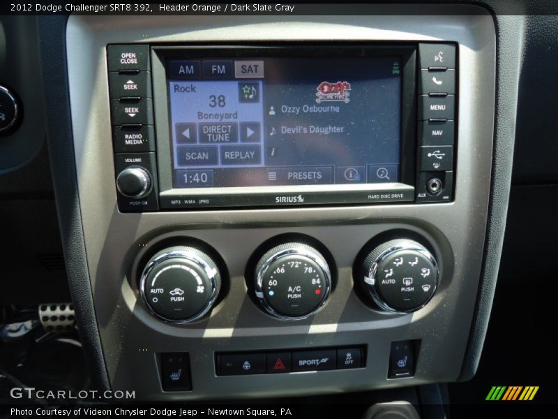 Header Orange / Dark Slate Gray 2012 Dodge Challenger SRT8 392