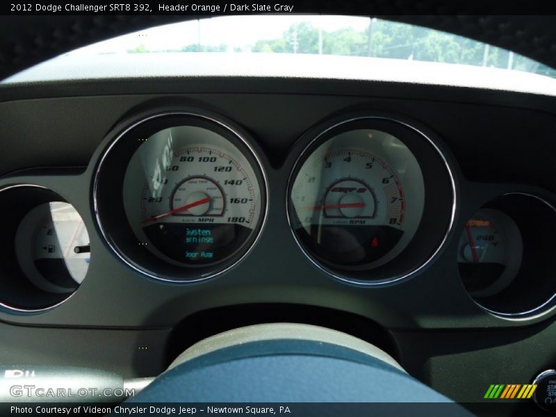 Header Orange / Dark Slate Gray 2012 Dodge Challenger SRT8 392