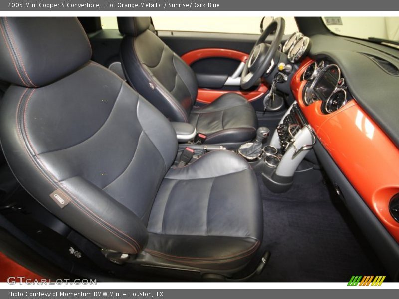  2005 Cooper S Convertible Sunrise/Dark Blue Interior