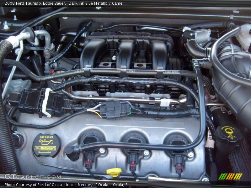 Dark Ink Blue Metallic / Camel 2008 Ford Taurus X Eddie Bauer