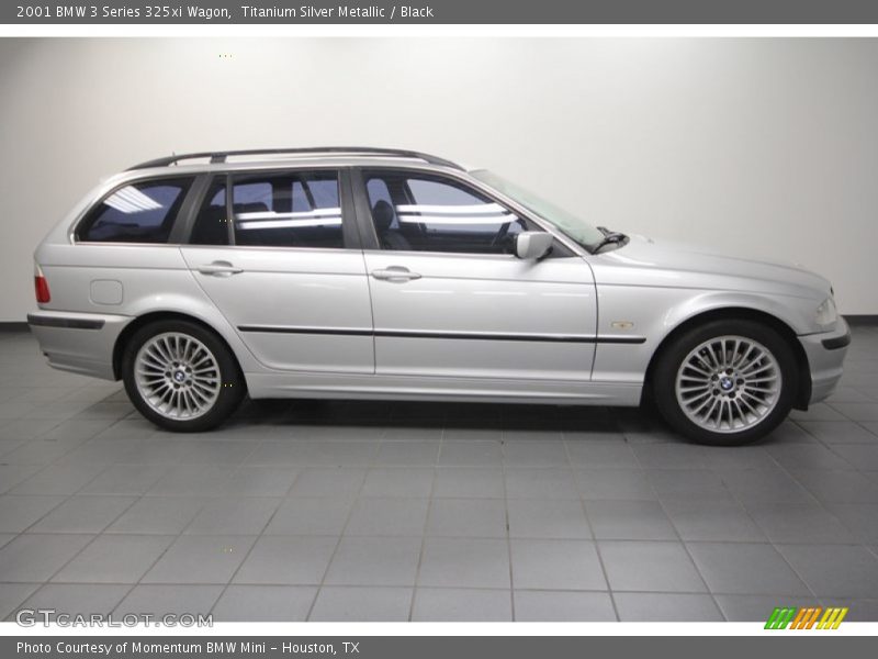 Titanium Silver Metallic / Black 2001 BMW 3 Series 325xi Wagon
