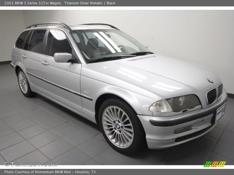 Titanium Silver Metallic / Black 2001 BMW 3 Series 325xi Wagon