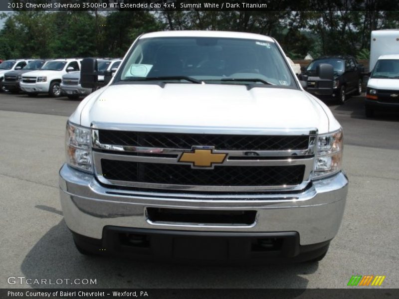 Summit White / Dark Titanium 2013 Chevrolet Silverado 3500HD WT Extended Cab 4x4
