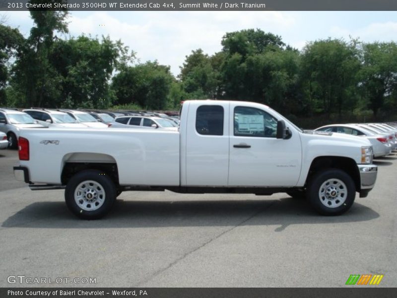 Summit White / Dark Titanium 2013 Chevrolet Silverado 3500HD WT Extended Cab 4x4