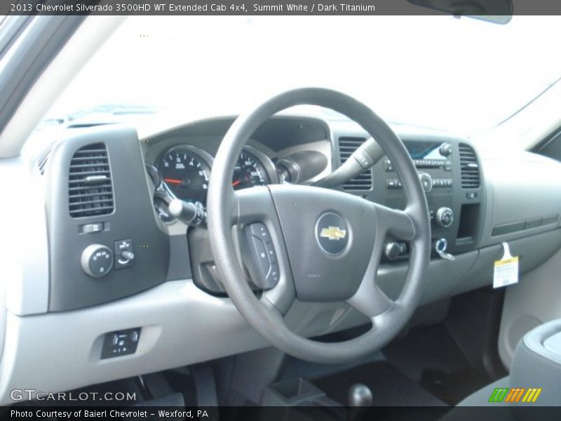 Summit White / Dark Titanium 2013 Chevrolet Silverado 3500HD WT Extended Cab 4x4
