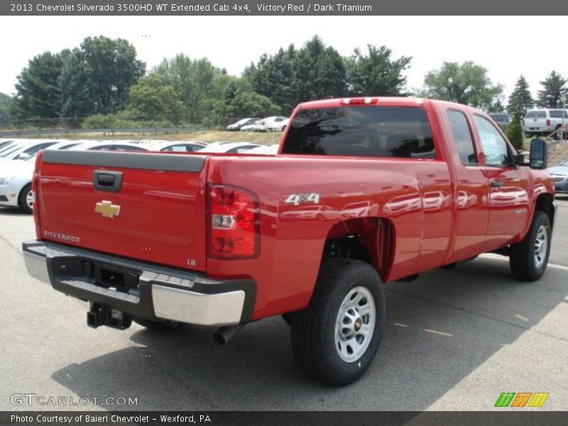 Victory Red / Dark Titanium 2013 Chevrolet Silverado 3500HD WT Extended Cab 4x4