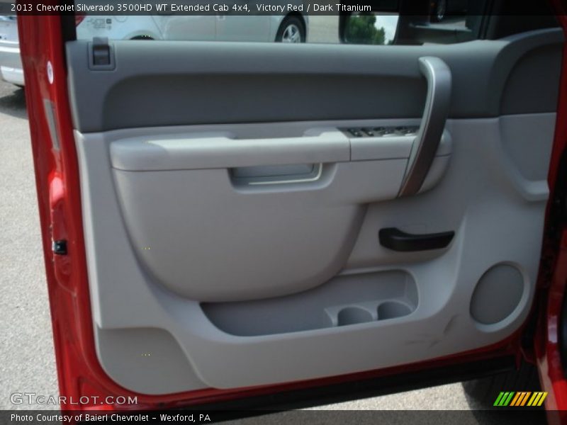 Victory Red / Dark Titanium 2013 Chevrolet Silverado 3500HD WT Extended Cab 4x4
