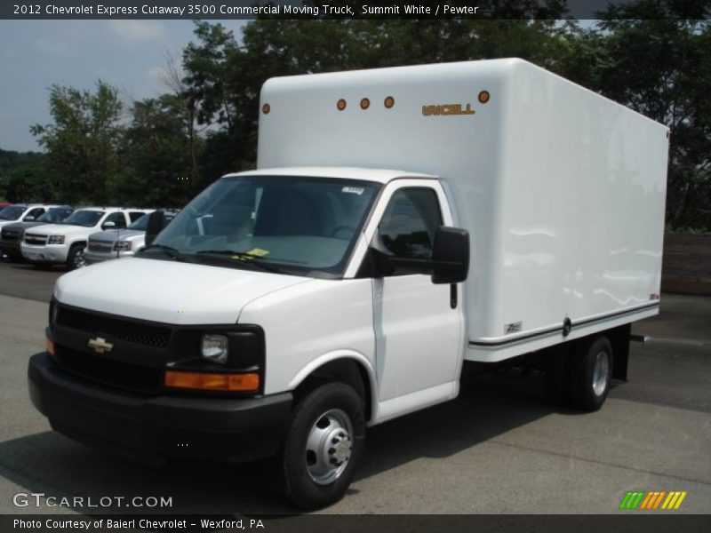 Summit White / Pewter 2012 Chevrolet Express Cutaway 3500 Commercial Moving Truck