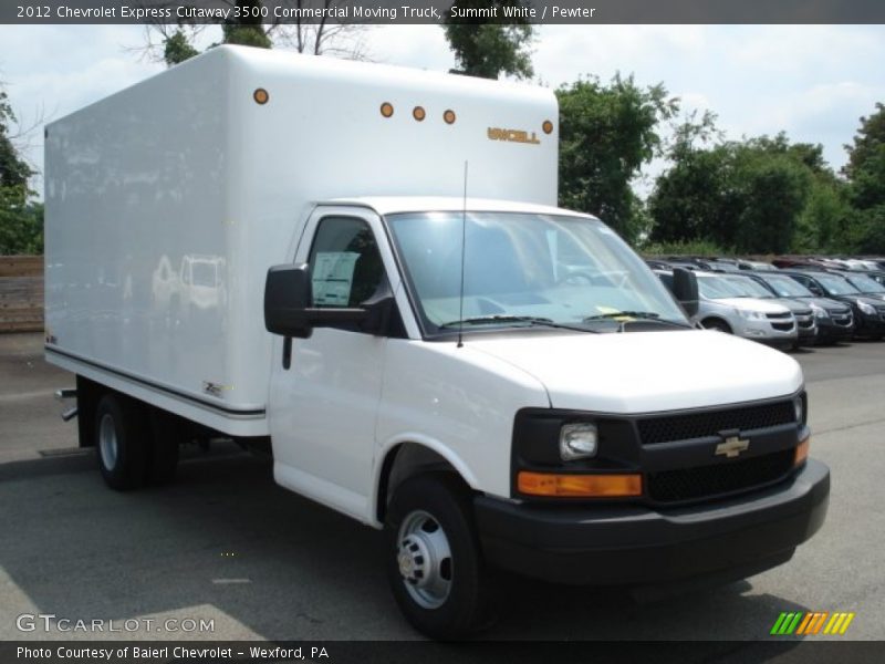 Summit White / Pewter 2012 Chevrolet Express Cutaway 3500 Commercial Moving Truck