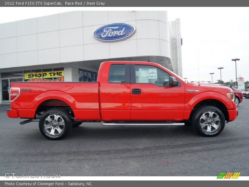Race Red / Steel Gray 2012 Ford F150 STX SuperCab