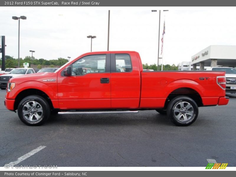 Race Red / Steel Gray 2012 Ford F150 STX SuperCab