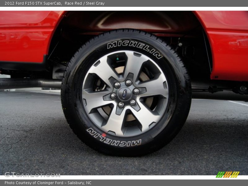 Race Red / Steel Gray 2012 Ford F150 STX SuperCab