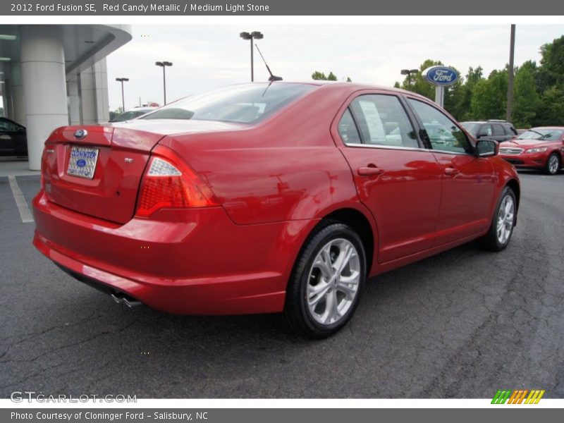 Red Candy Metallic / Medium Light Stone 2012 Ford Fusion SE