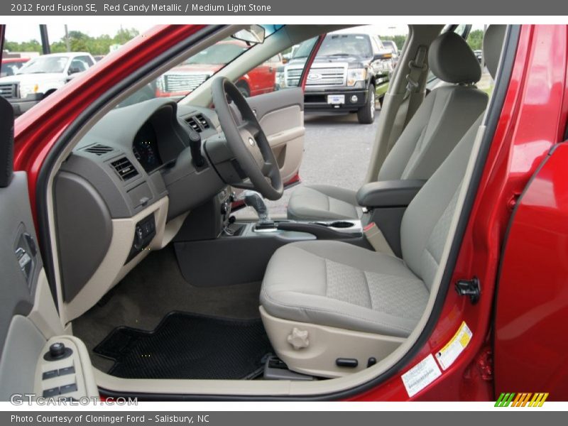 Red Candy Metallic / Medium Light Stone 2012 Ford Fusion SE