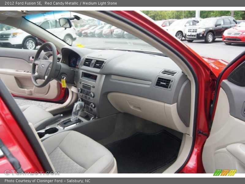 Red Candy Metallic / Medium Light Stone 2012 Ford Fusion SE