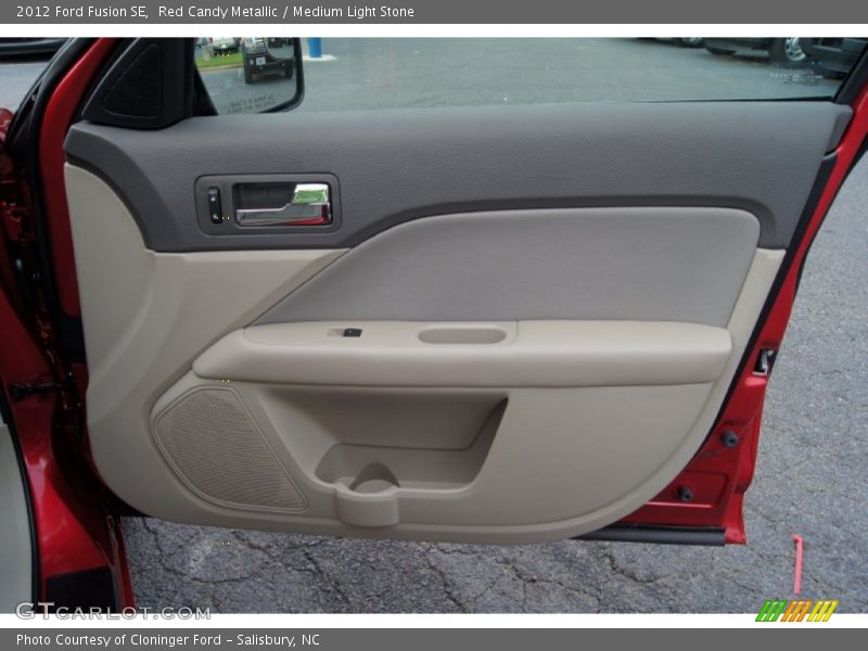 Red Candy Metallic / Medium Light Stone 2012 Ford Fusion SE