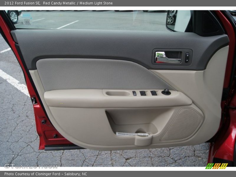 Red Candy Metallic / Medium Light Stone 2012 Ford Fusion SE