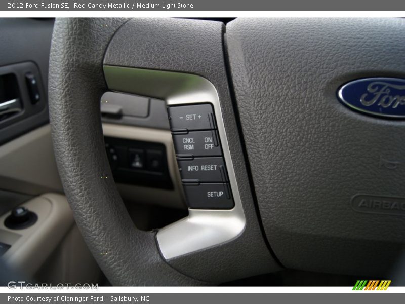 Red Candy Metallic / Medium Light Stone 2012 Ford Fusion SE