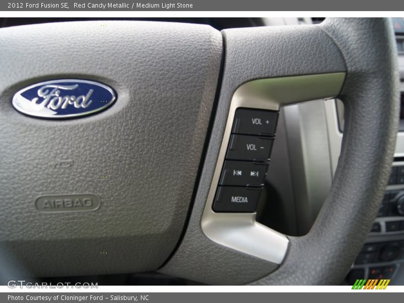 Red Candy Metallic / Medium Light Stone 2012 Ford Fusion SE