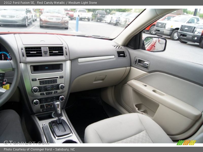 Red Candy Metallic / Medium Light Stone 2012 Ford Fusion SE