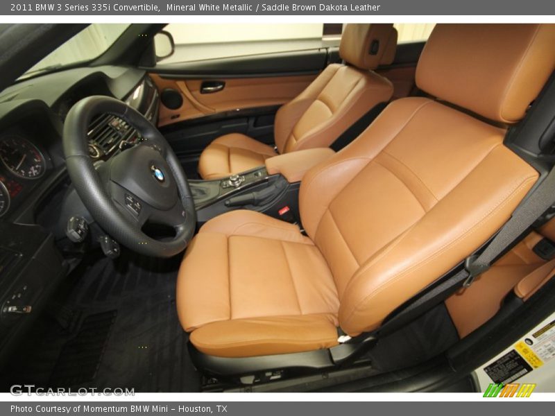 Mineral White Metallic / Saddle Brown Dakota Leather 2011 BMW 3 Series 335i Convertible