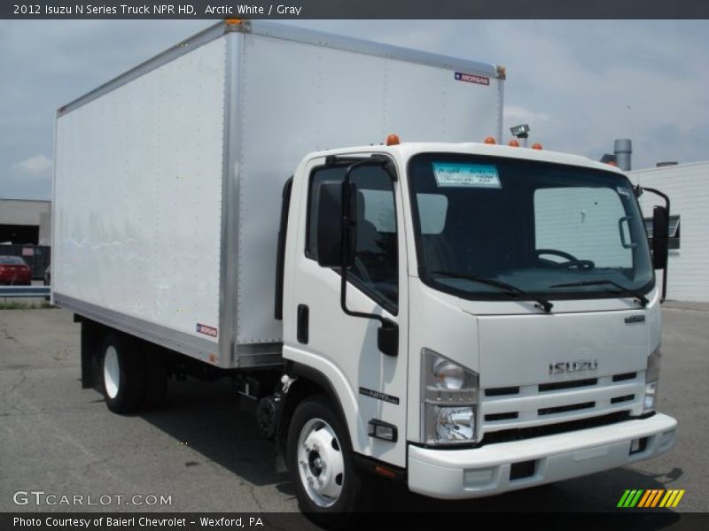 Arctic White / Gray 2012 Isuzu N Series Truck NPR HD