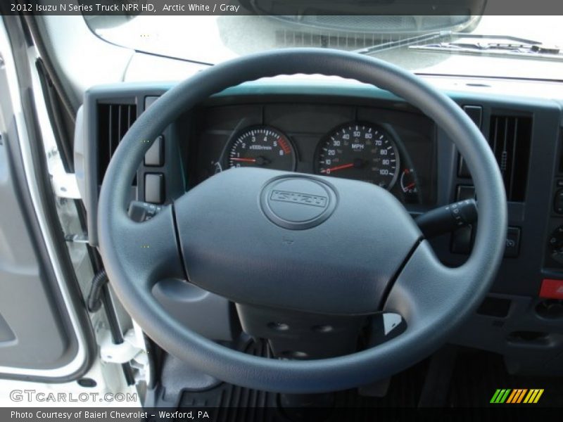 Arctic White / Gray 2012 Isuzu N Series Truck NPR HD