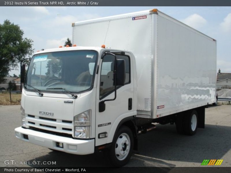 Arctic White / Gray 2012 Isuzu N Series Truck NPR HD