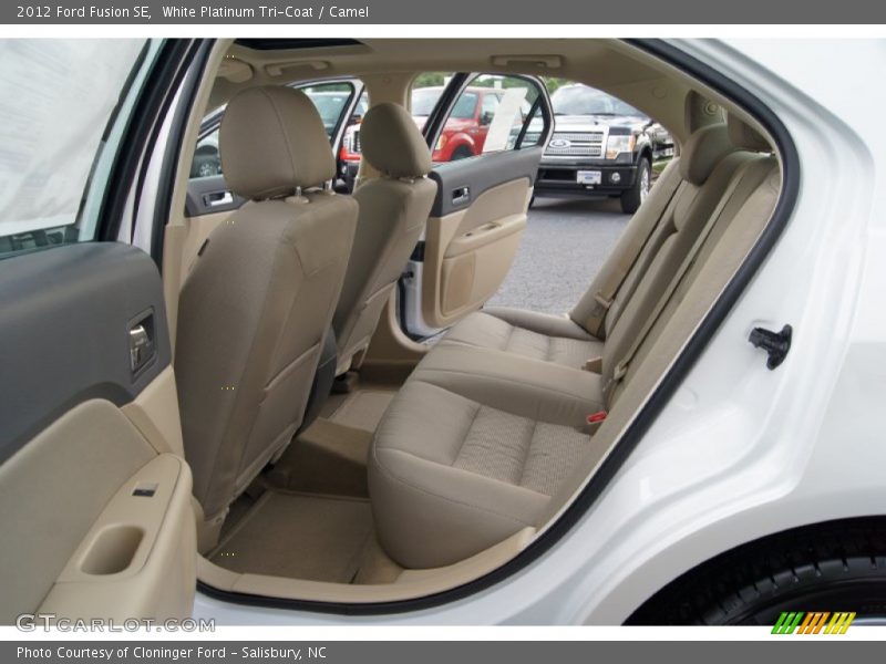 White Platinum Tri-Coat / Camel 2012 Ford Fusion SE