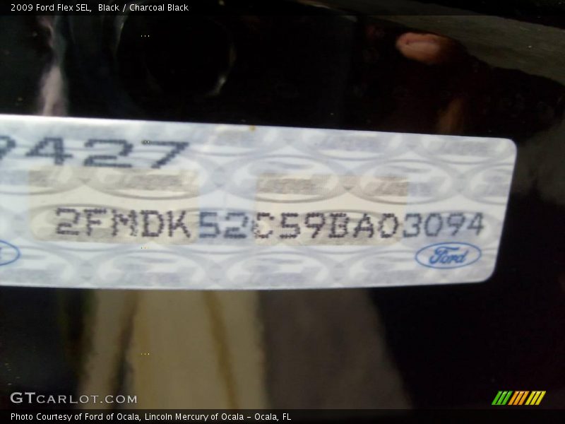 Black / Charcoal Black 2009 Ford Flex SEL
