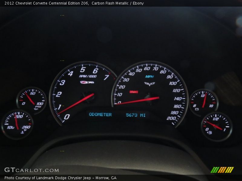  2012 Corvette Centennial Edition Z06 Centennial Edition Z06 Gauges