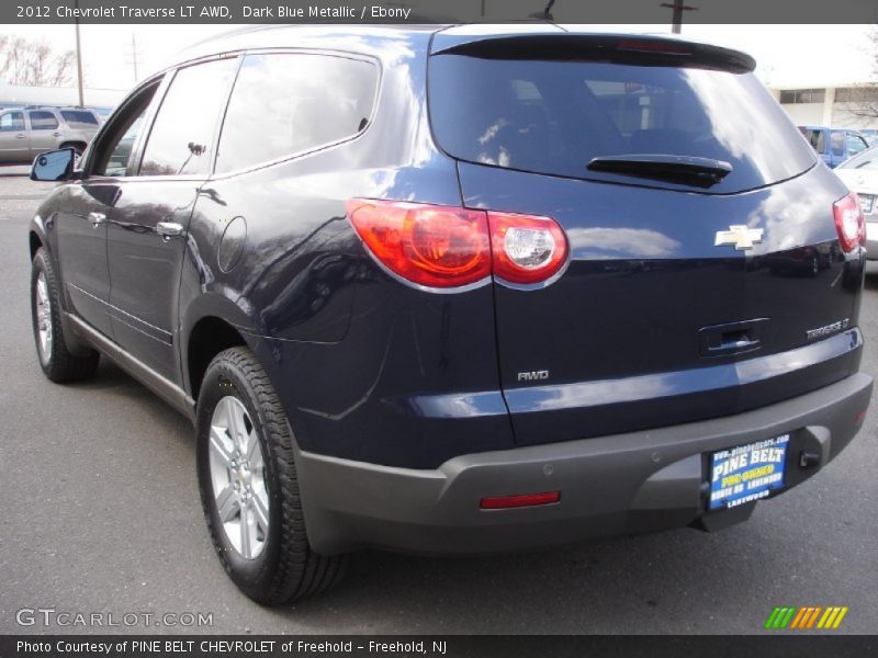 Dark Blue Metallic / Ebony 2012 Chevrolet Traverse LT AWD