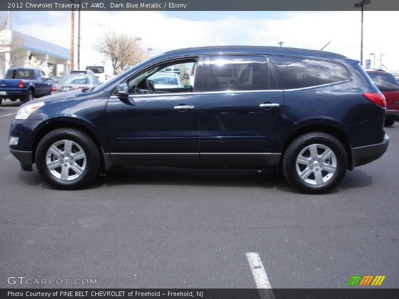 Dark Blue Metallic / Ebony 2012 Chevrolet Traverse LT AWD
