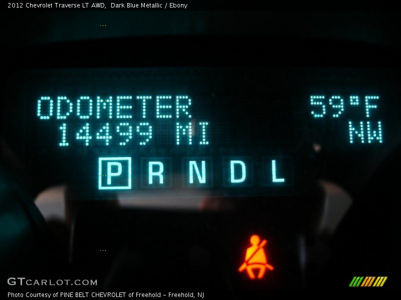 Dark Blue Metallic / Ebony 2012 Chevrolet Traverse LT AWD