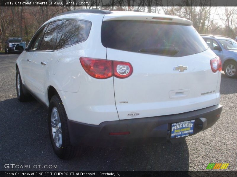White / Ebony 2012 Chevrolet Traverse LT AWD