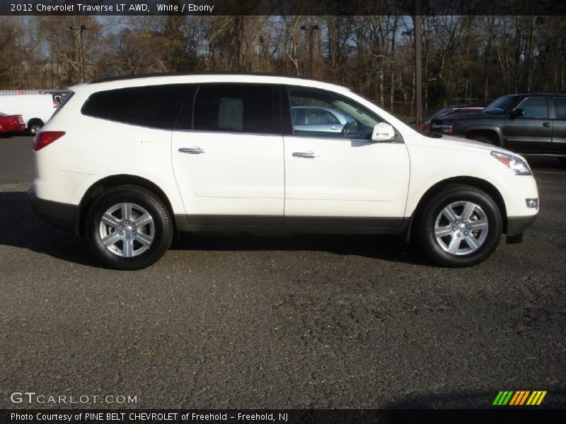 White / Ebony 2012 Chevrolet Traverse LT AWD