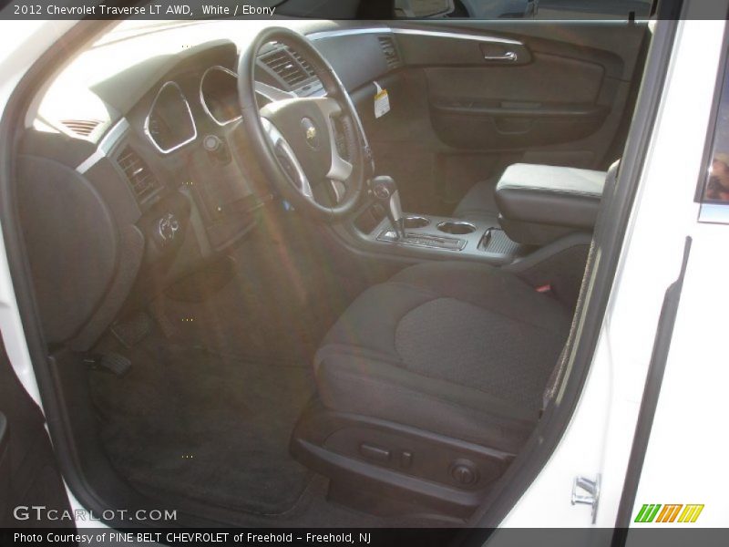 White / Ebony 2012 Chevrolet Traverse LT AWD