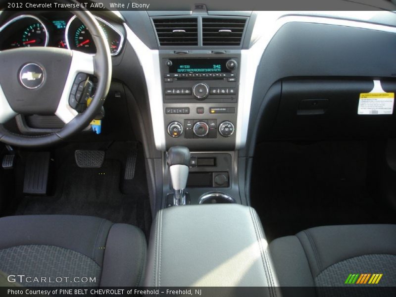 White / Ebony 2012 Chevrolet Traverse LT AWD