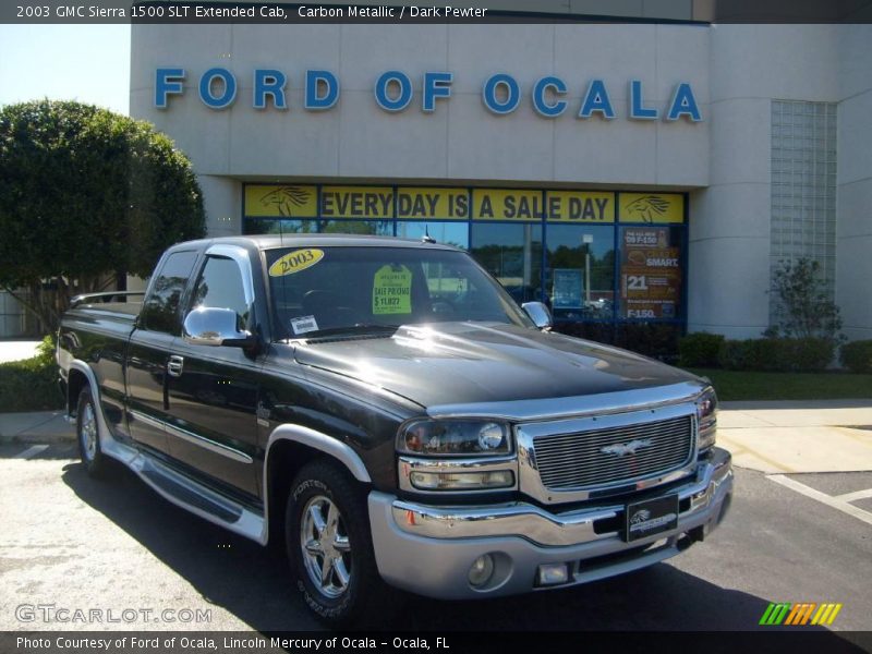 Carbon Metallic / Dark Pewter 2003 GMC Sierra 1500 SLT Extended Cab