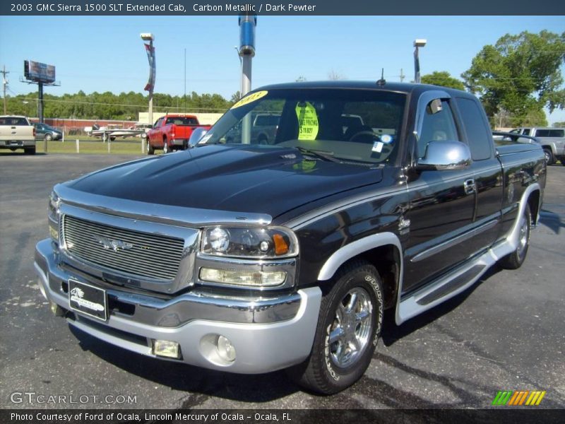 Carbon Metallic / Dark Pewter 2003 GMC Sierra 1500 SLT Extended Cab