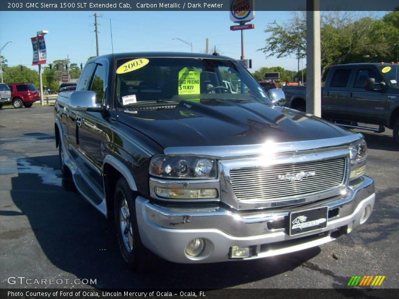 Carbon Metallic / Dark Pewter 2003 GMC Sierra 1500 SLT Extended Cab
