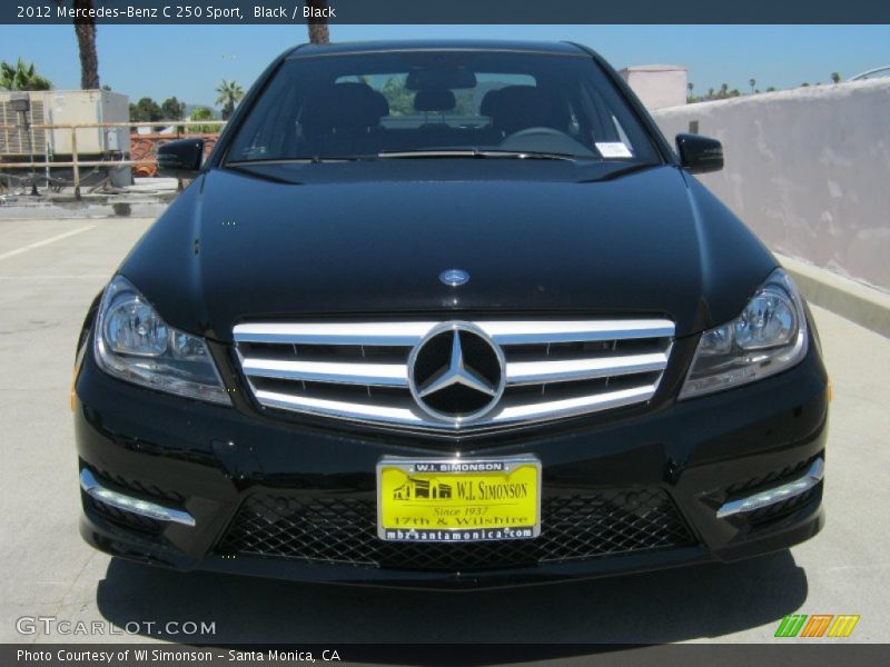 Black / Black 2012 Mercedes-Benz C 250 Sport