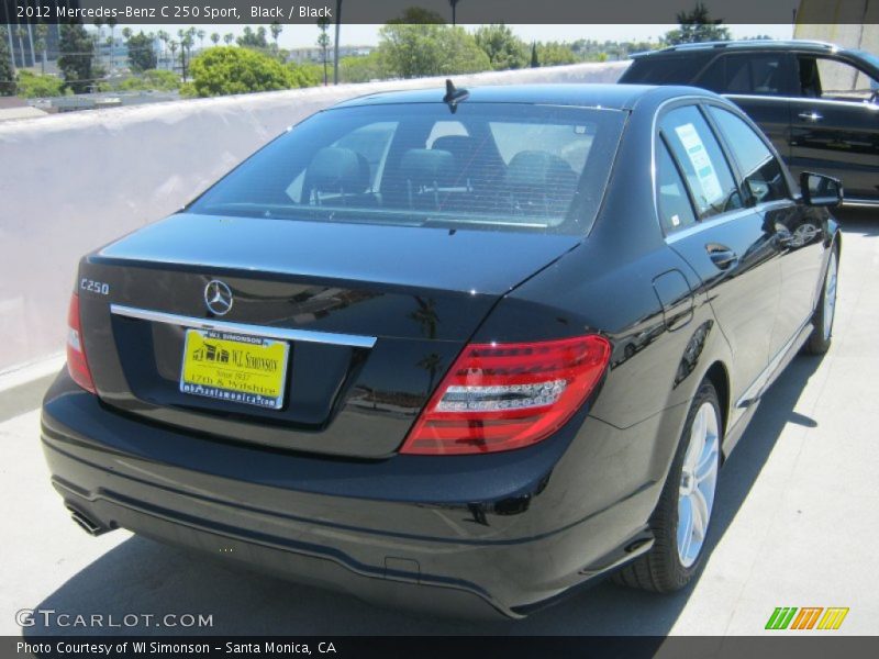 Black / Black 2012 Mercedes-Benz C 250 Sport