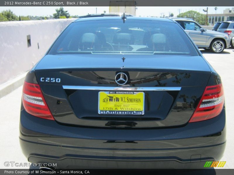 Black / Black 2012 Mercedes-Benz C 250 Sport