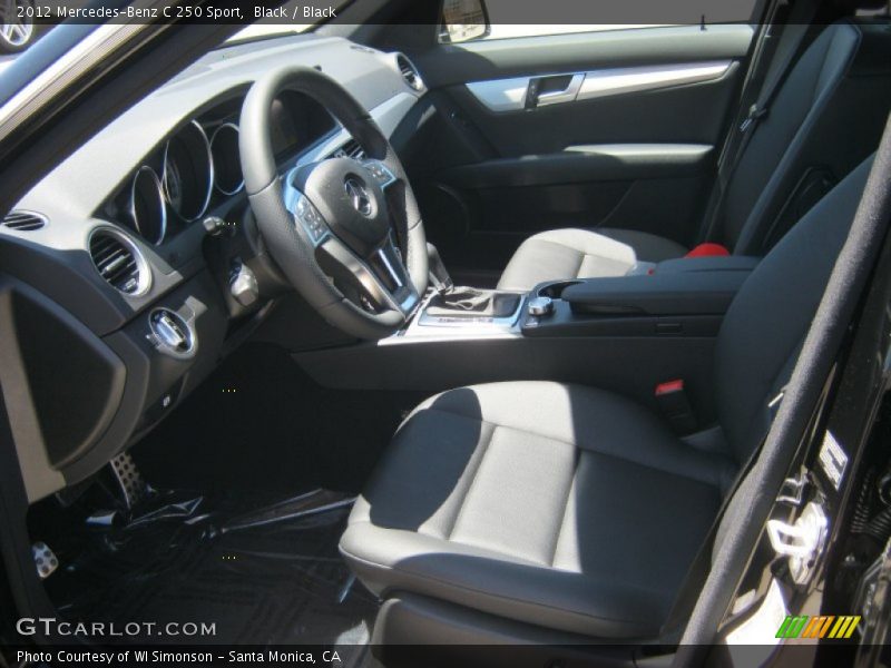 Black / Black 2012 Mercedes-Benz C 250 Sport
