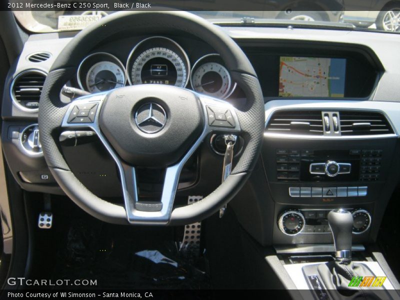 Black / Black 2012 Mercedes-Benz C 250 Sport