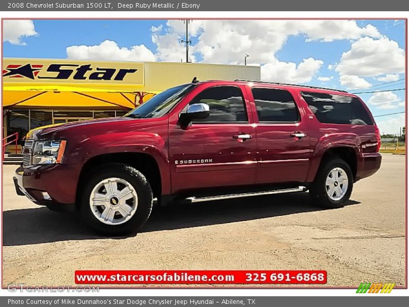 Deep Ruby Metallic / Ebony 2008 Chevrolet Suburban 1500 LT