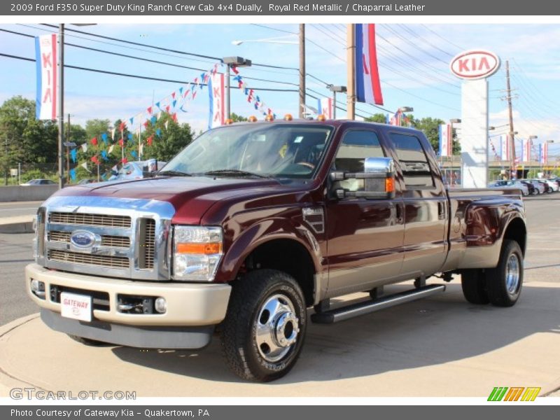 Royal Red Metallic / Chaparral Leather 2009 Ford F350 Super Duty King Ranch Crew Cab 4x4 Dually