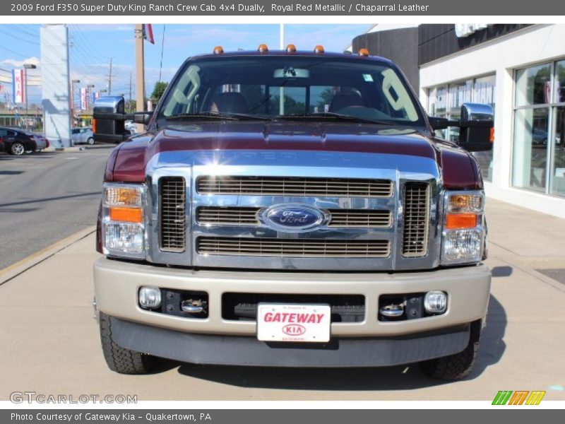 Royal Red Metallic / Chaparral Leather 2009 Ford F350 Super Duty King Ranch Crew Cab 4x4 Dually