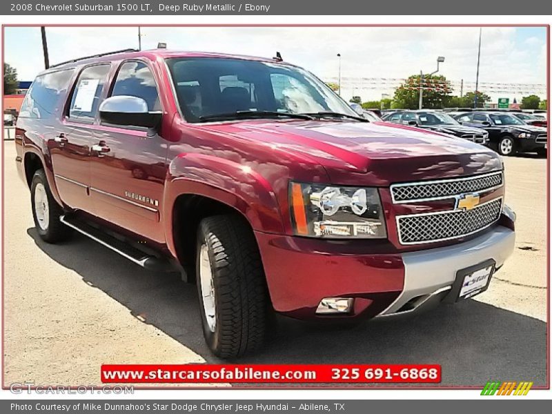 Deep Ruby Metallic / Ebony 2008 Chevrolet Suburban 1500 LT